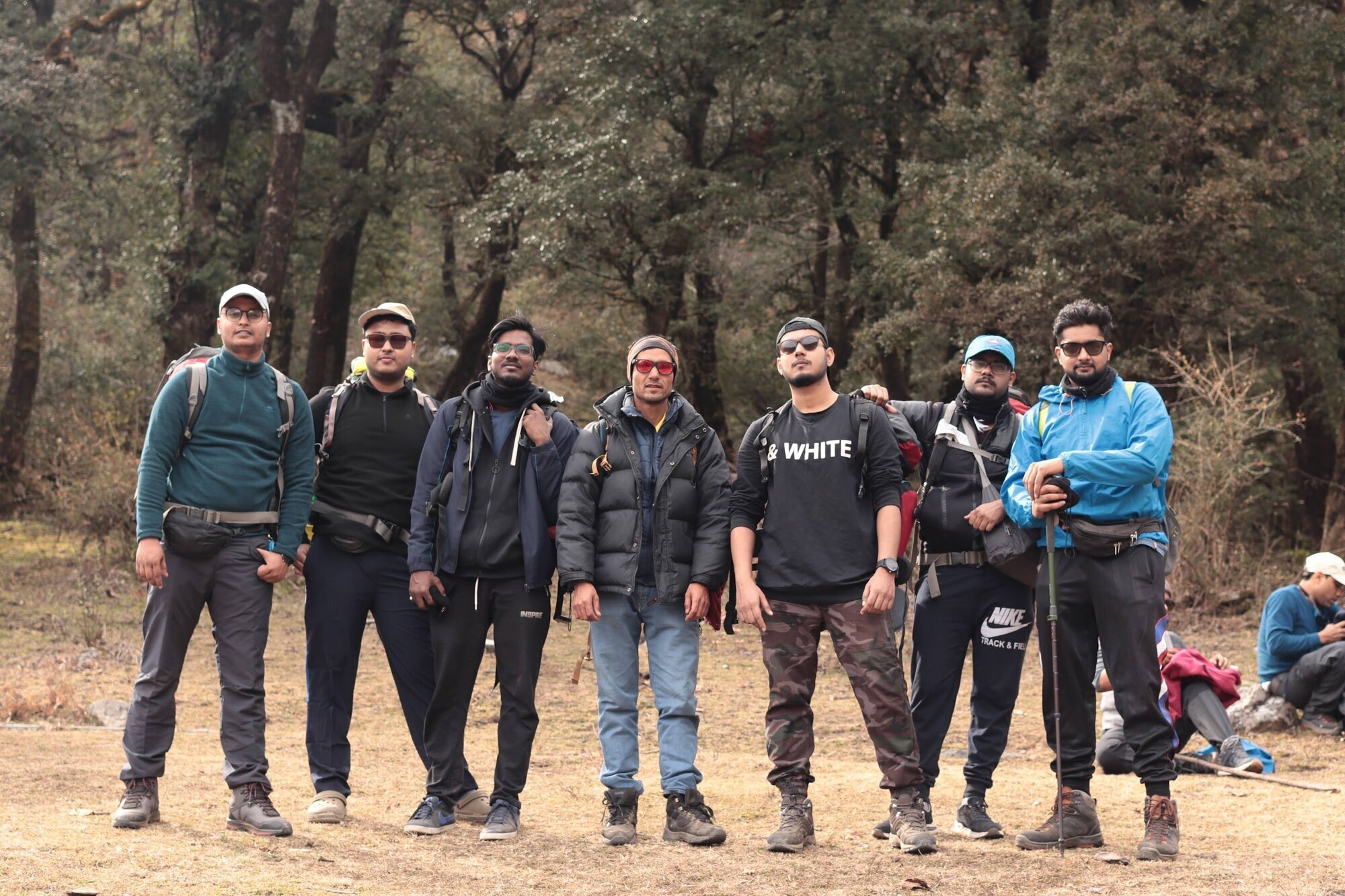 On mountains, you'd generally keep walking, if its a stop, its a photo-shoot