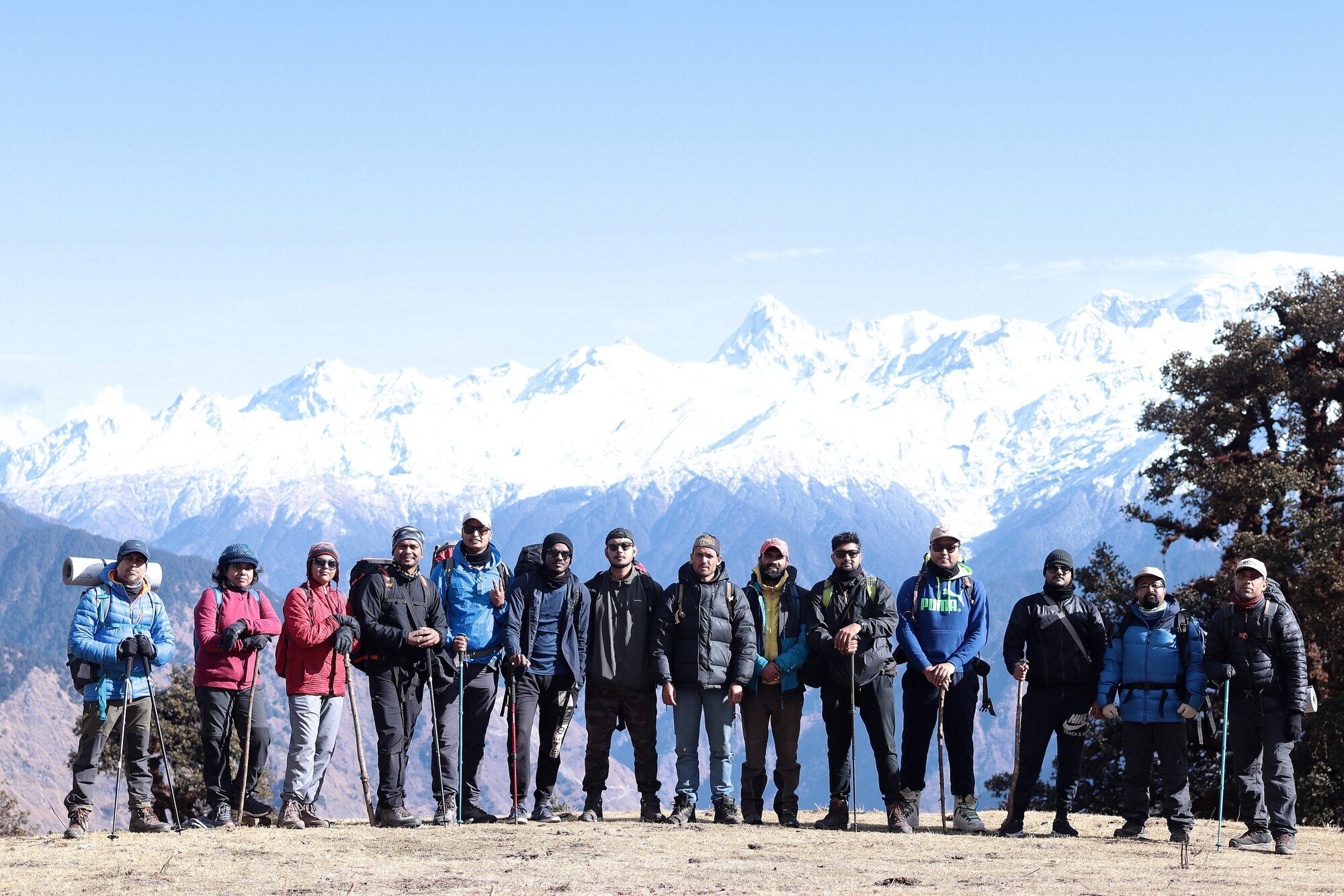 Our partner trekkers, a stand-all photo